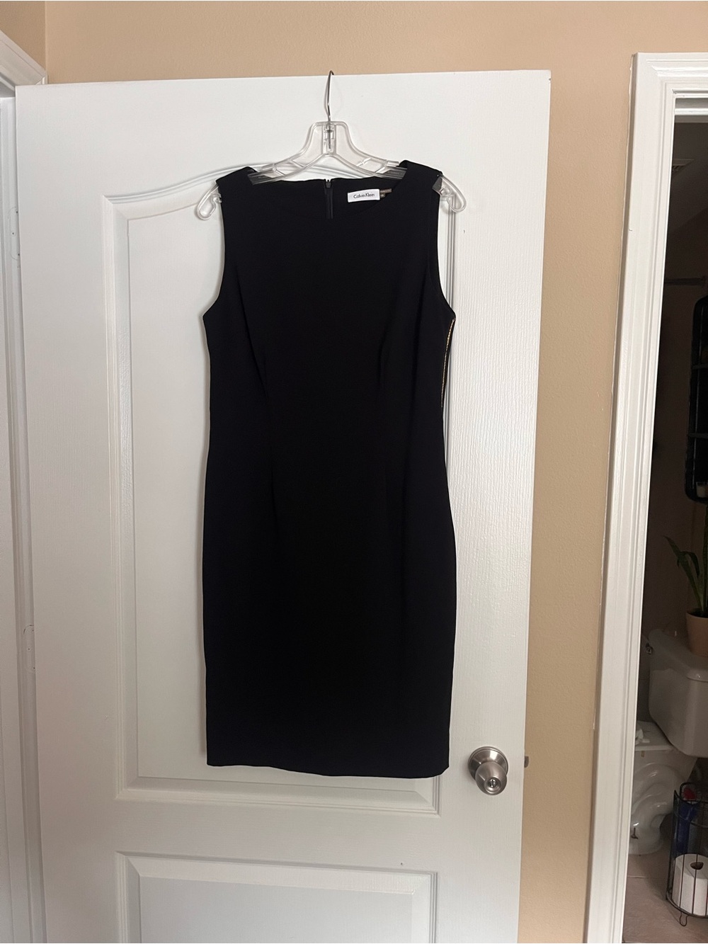 Calvin Klein Black Midi Sheath Dress